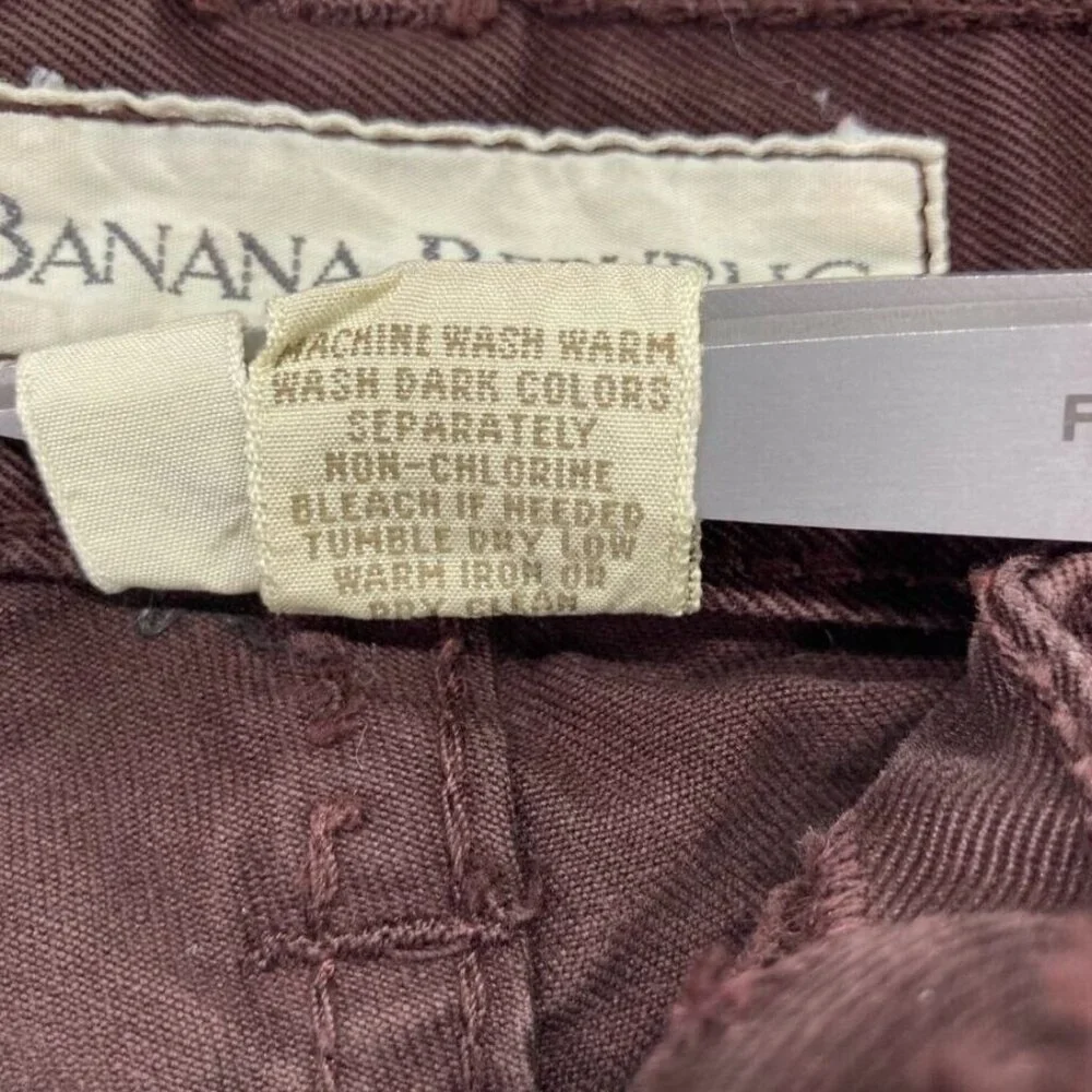 Banana Republic Mens Button Fly Jeans 32 X 32‎ Brown Relaxed Straight Leg Y2K